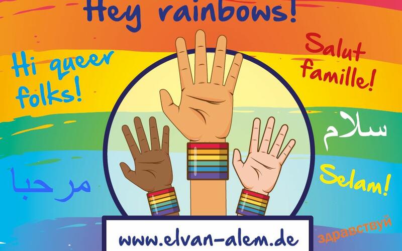 Flyer Projekt Elvan mit Regenbogen
